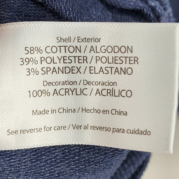 Wildfox Blue Good Vibes Sweater Oversized Pullover Groovy Retro Size Large - Picture 3 of 5